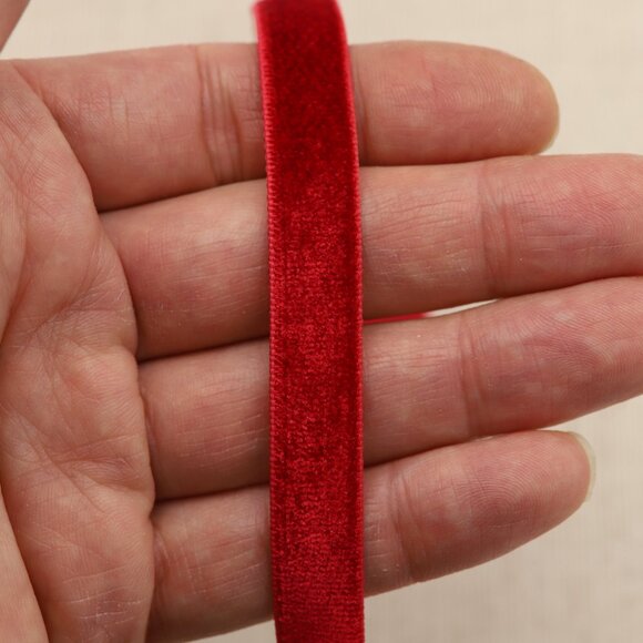 Red Choker Japanese Velvet Adjustable Necklace red Chokers (#58) - Picture 3 of 10